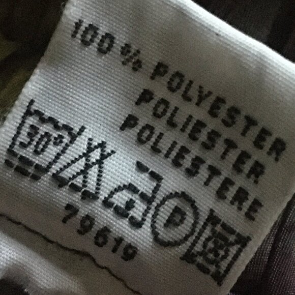 Vintage 80s Union Made Orange and Green Abstract Button Waist Pleated Midi Skirt - Picture 14 of 14